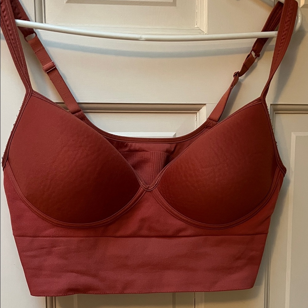 Athleta Rust Red/orange full support XL bra